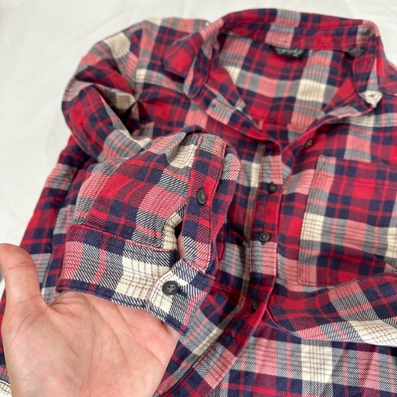 TOPSHOP CHLOE CROP PLAID SHIRT - Picture 5 of 8